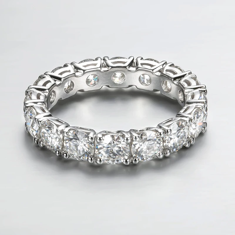 Super Flash 0.5ct Moissanite Ring with Certificate Laboratory Diamond Rings Women Wedding Jewelry 18K Gold Plated S925 Silver