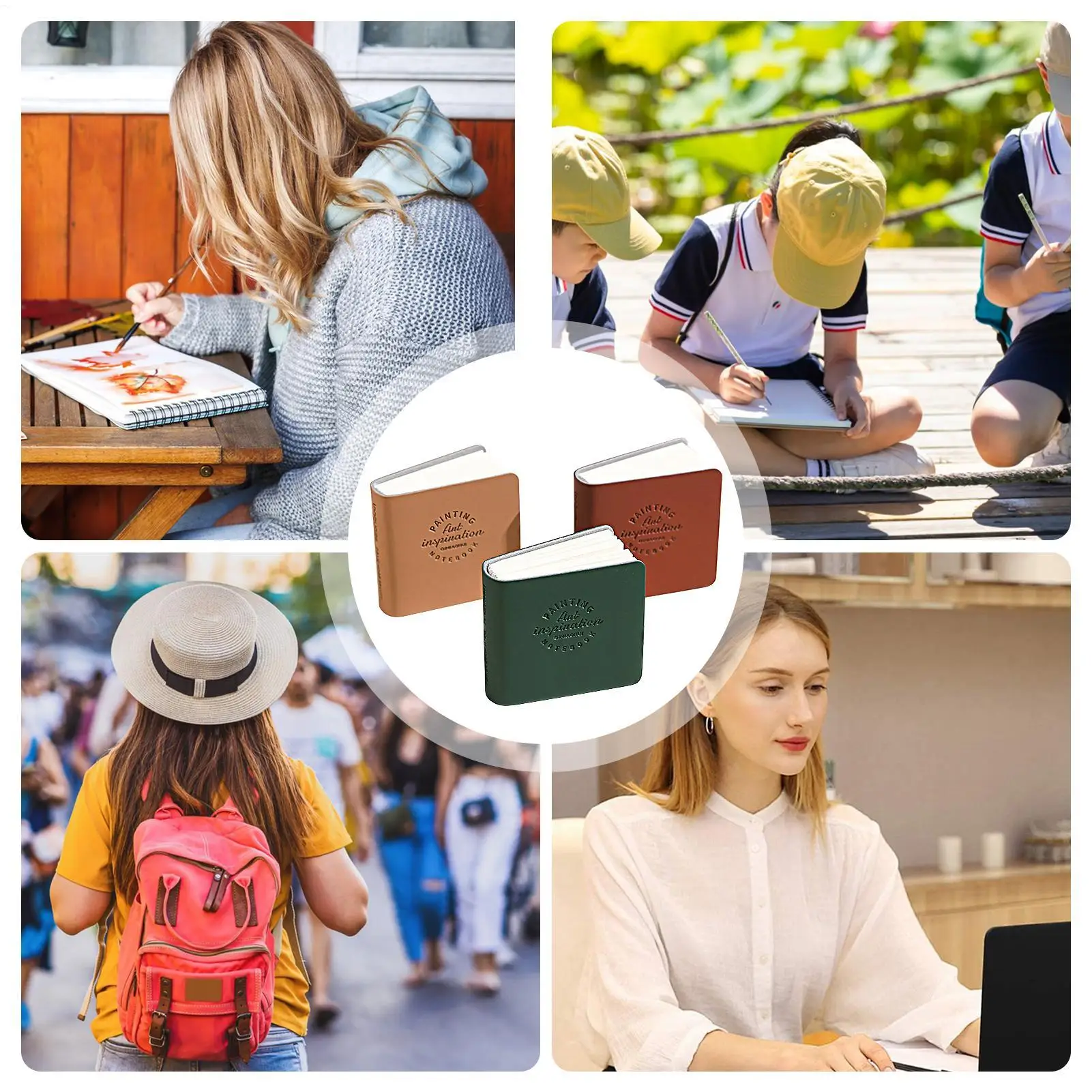 Дорожный альбом для рисования, портативная акварельная книга, 300 г/м2, 3 шт., 48 страниц, альбом для рисования для искусства, школы, путешествий, писателей, классные планировщики