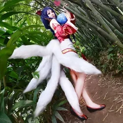 Game LOL Cosplay Costumes Fox LOL Ahri Nine Tailed Upgraded Transform-model Tail Cosplay White 3 Sizes