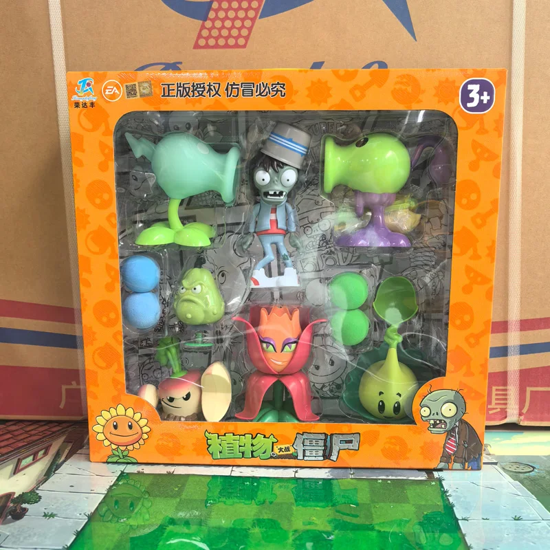 النباتات مقابل الكسالى 2 عباد الشمس لهب زهرة الملكة كريستال الأوركيد لعبة عمل أرقام نموذج الكسالى مجموعات الالعاب لعبة المشهد طفل هدية