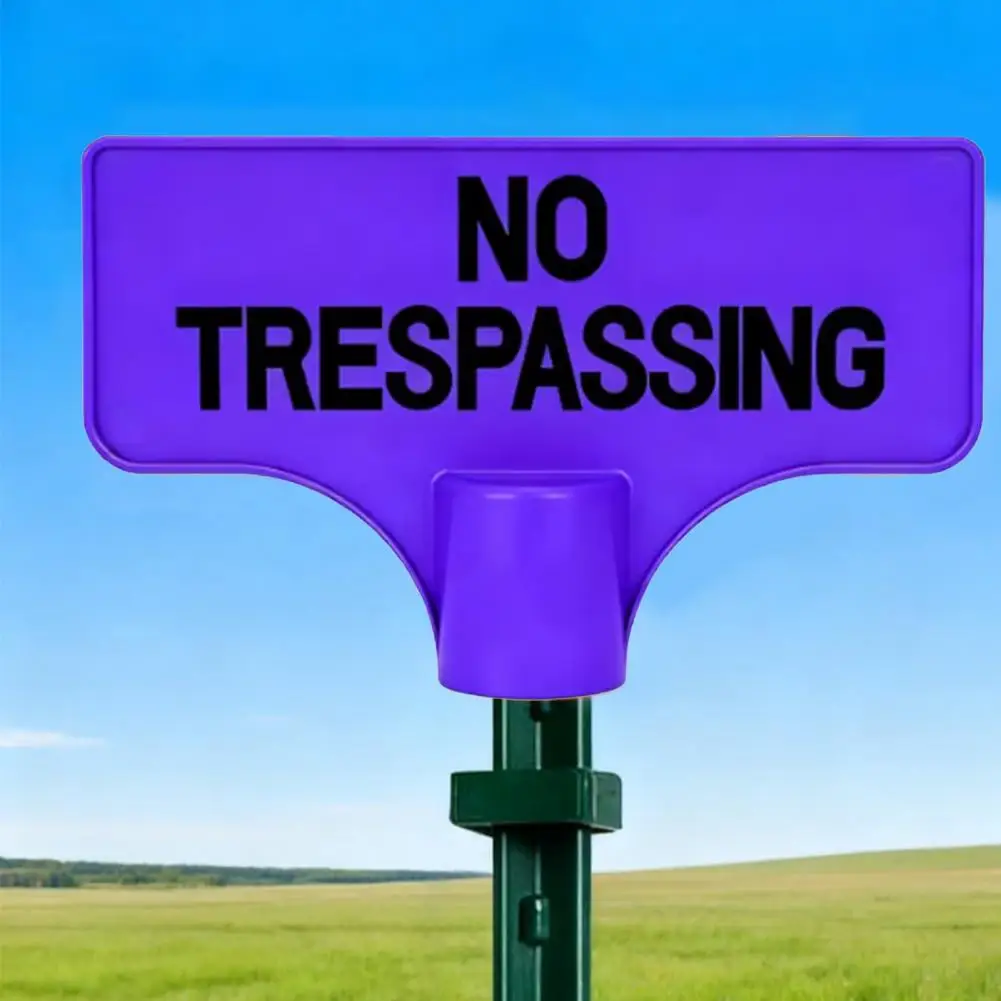 Effective No-trespassing Message Board No Trespassing Sign for T-post Mount Highly Visible Orange Property Warning for Farms
