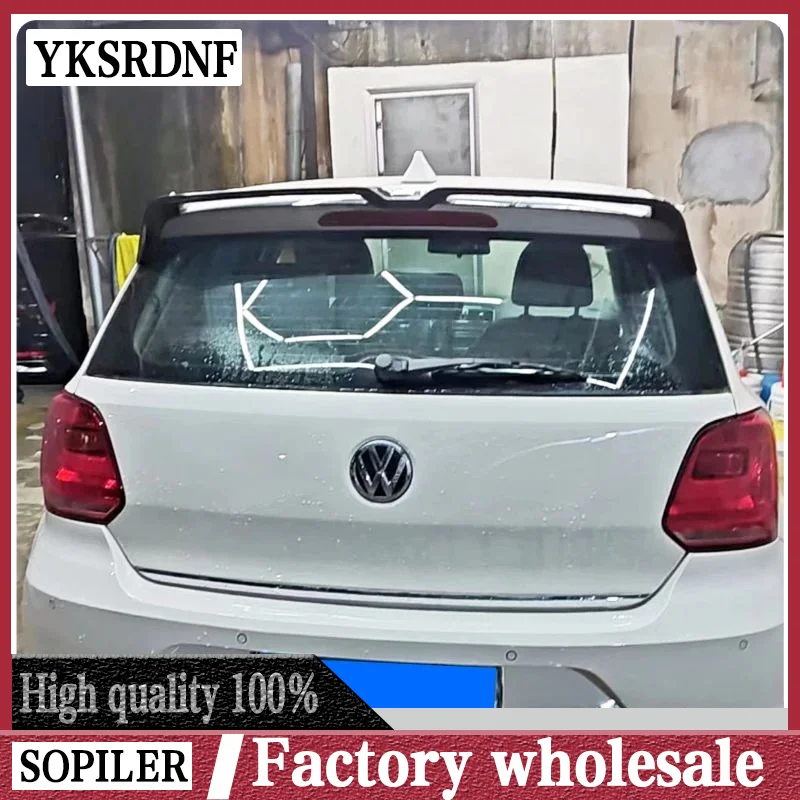 Spoiler dachowy w stylu Oettinger do Volkswagen Polo MK5 6R 6C 2011-2018 Wysokiej jakości tylny spojler dachowy ABS Ozdobny SPOILER