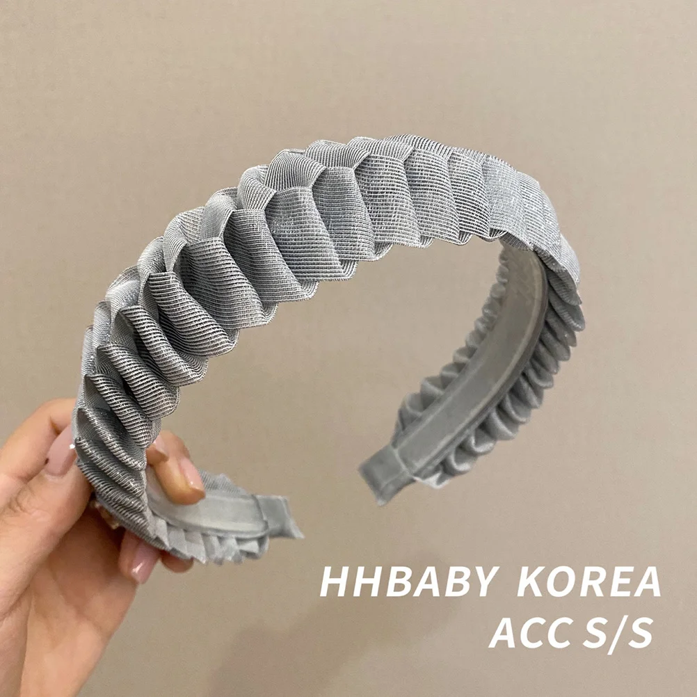

1Pcs Hair Hoop Wide Cloth Headband for Women Crossover Knot Design Elegant Party Daily Wear Accessory in Grey