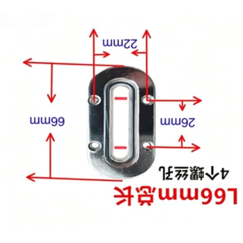 1PC Elliptical Oil Level Sight Glass Indicator Gauge Two Sizes L66mm L99mm Mechanical Oil Window Replacement Spare Part