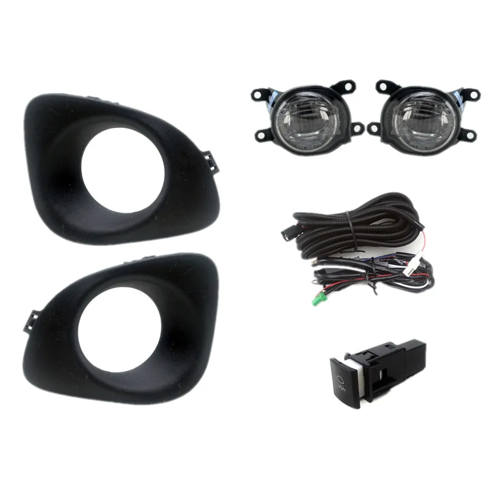 

July King Car LED 9W Fog Lamp Assembly Kit Case for Toyota Frontlander Corolla Cross 2022 2023, Frame + Harness + Switch