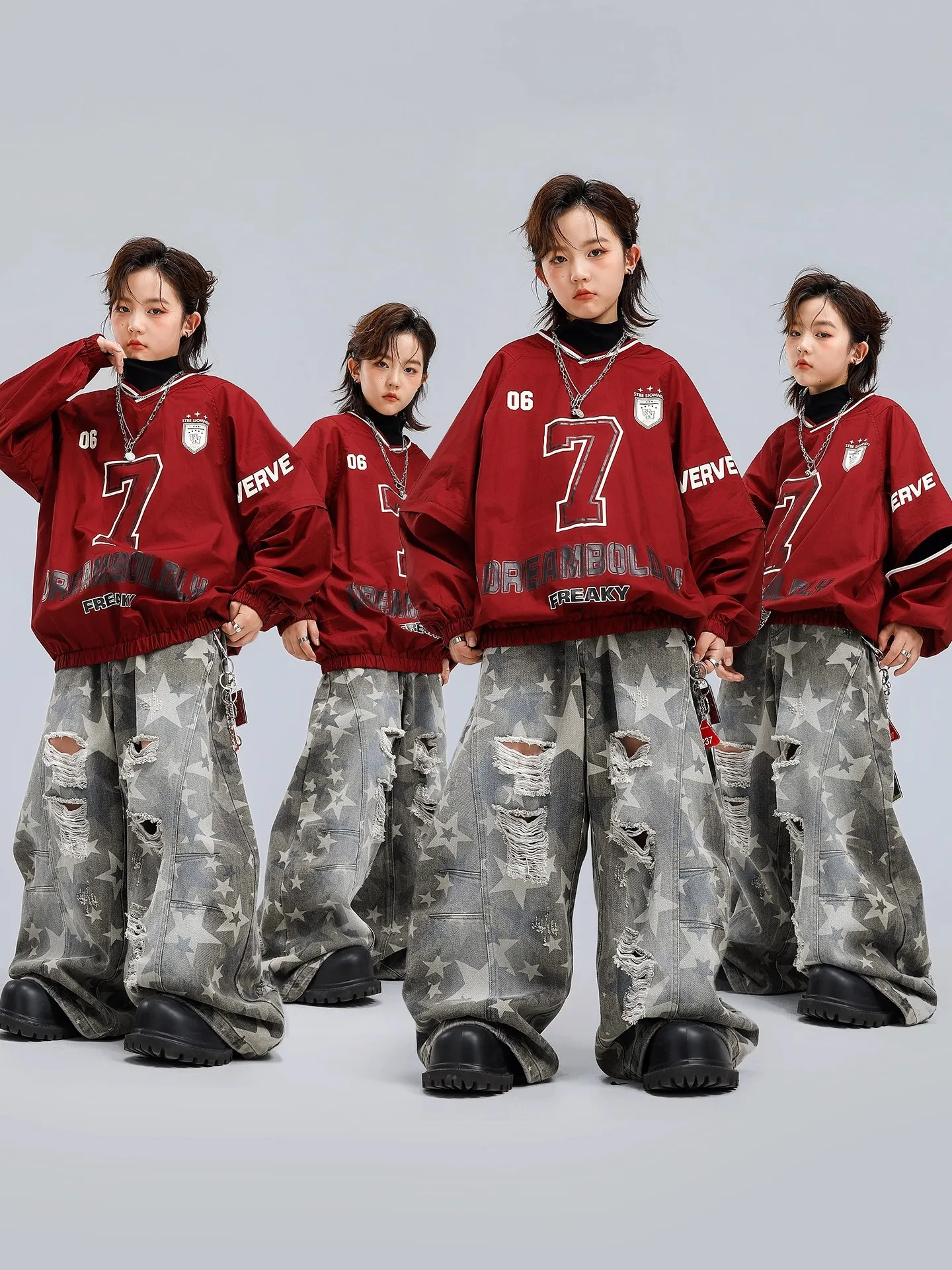 

New Winter Hip Hop Dance Jazz Dance Costumes Loose Long Sleeve Top Pants For Boys Practice Street Dance Wear Clothing DQL11918