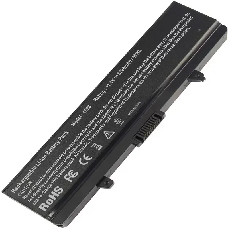 Bateria do portátil para Dell, Inspiron 1525, 1526, 1545, 1546, 1440, 1750, K450N, X284G, PP42L, GW240, M911G, G558N, 100% original, 5200mAh