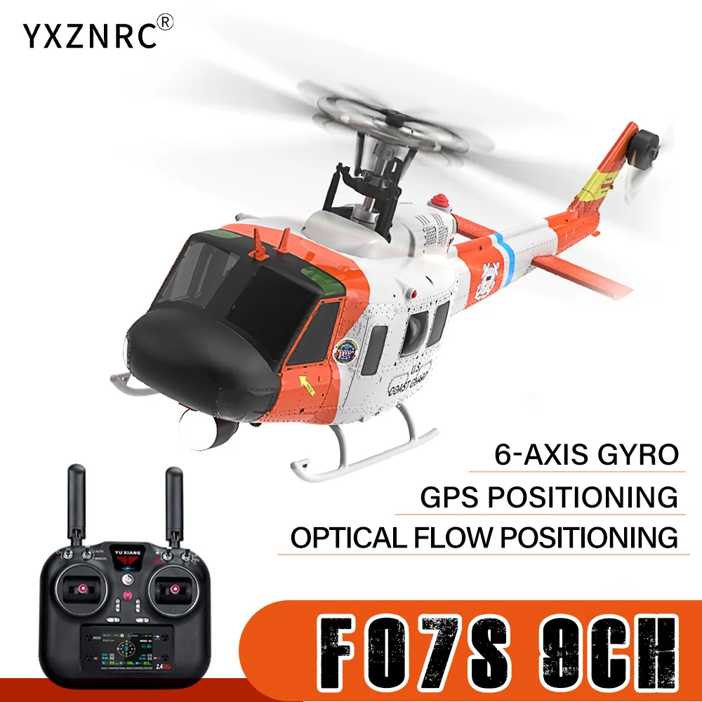 YUXIANG RC Helicopter F07S 2.4G 9CH Gyro GPS Optical Flow Positioning 5.8G Camera Dual Brushless Motor 1/34 Scale RC Aircraft