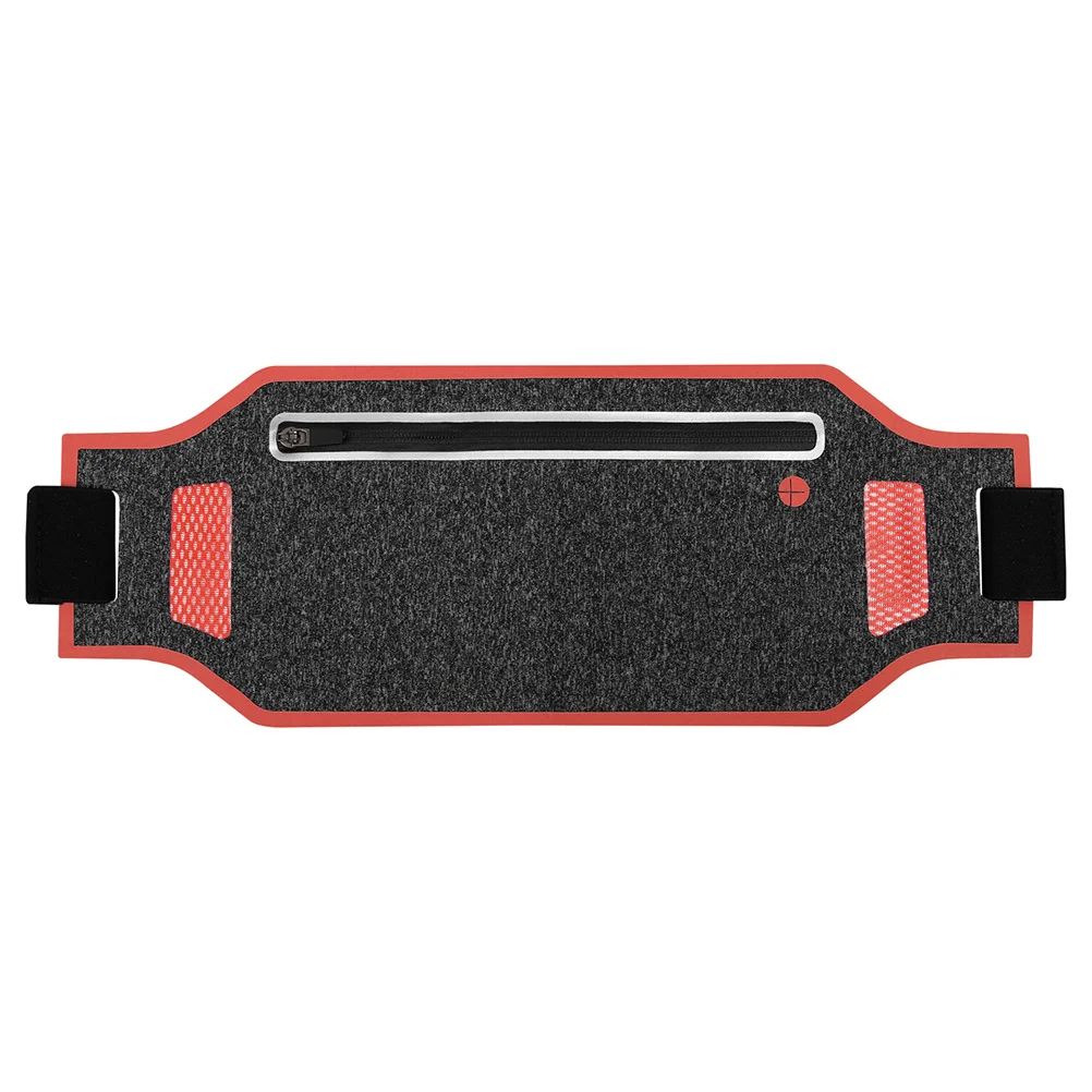 

Sports Waist Pack Adjustable Lightweight Running Pouch Waterproof Material for Outdoor Fitness Travel Hiking Walking Red Black