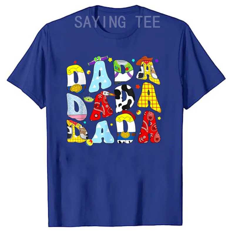 Toy Funny Story Dada Boy Dad Fathers Day Tee for Mens T-Shirt Men\'s Fashion Daddy Gifts Letter Print Short Sleeve Graphic Outfit