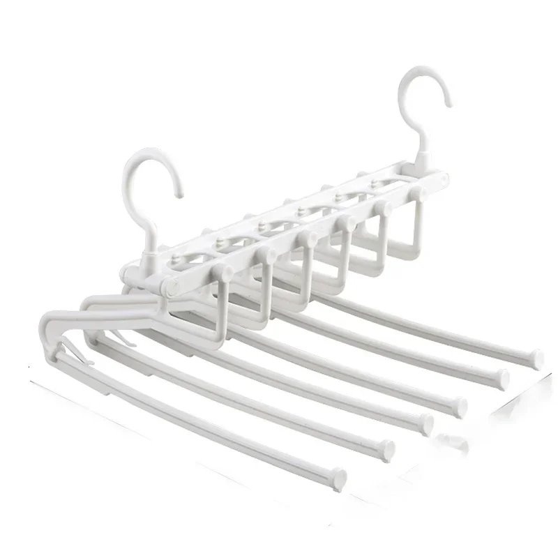 

Multi functional clothes hanger, foldable, multi-layered, traceless home clothes hanging and storage tool