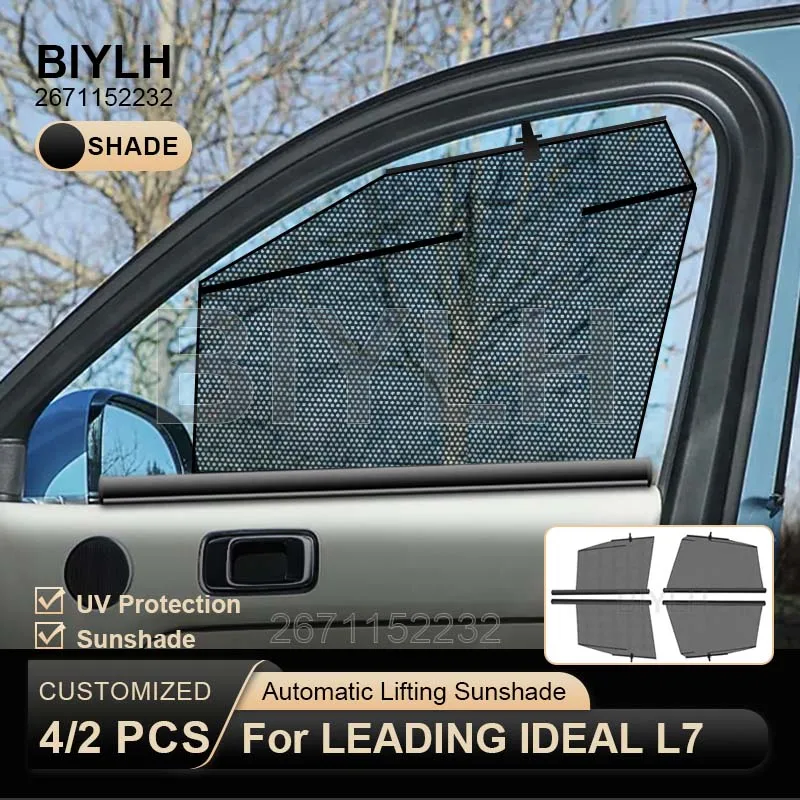 

Индивидуальный для LEADING IDEAL L7, теплозащитный экран, боковой солнцезащитный козырек на лобовое стекло, автоматический подъем, защита от ультрафиолета, оконные шторы, аксессуары