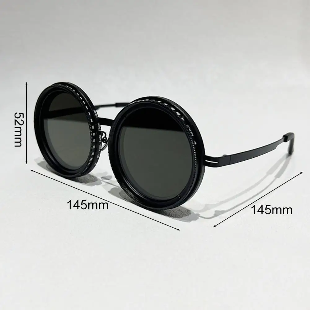 1-9 التروس قابل للتعديل تينت النظارات الشمسية للرجال المشي لمسافات طويلة النظارات الشمسية المستقطبة المستديرة ND تصفية العدسات UV400 نظارات الصيد Shady #6