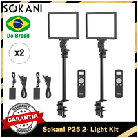 Sokani P25 2-Light Kit Dimmable LED Video Light Panel Fill Lamp For E-sports Live Stream Photo Studio Video Calls Zoom Meetings