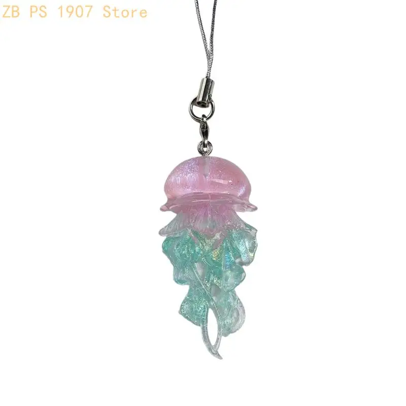 Night Brightened Marine Phone Charm Clear Scintillate Keychain 55KA