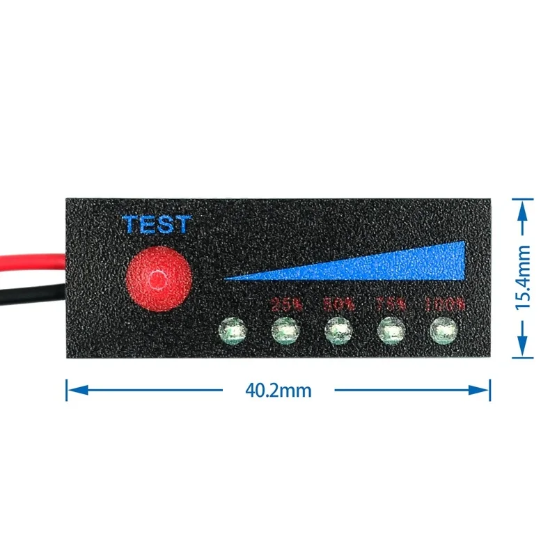 3.7V 1S/2S/3S/4S Lithium Battery Pack Power Indicator Automobile Battery Indicator Panel Anti Reverse Connection