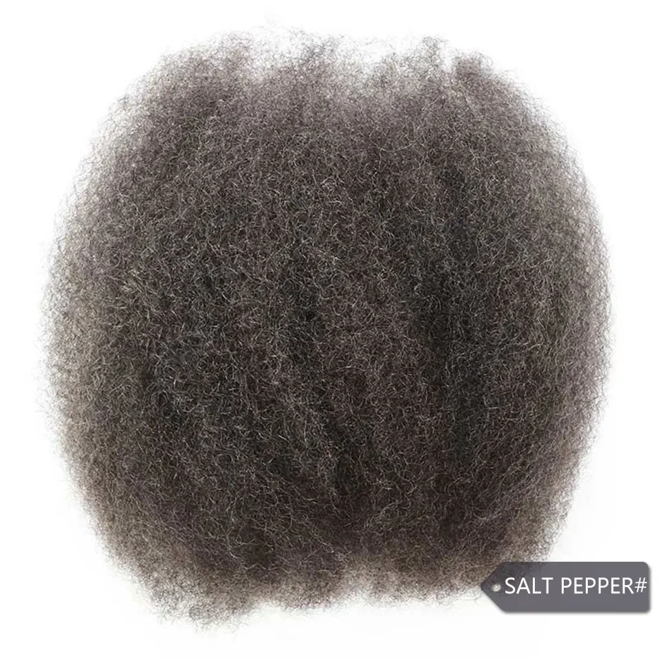 Strak Braziliaans Remy-haar Afro kinky Krullend Bulk Echt haar Voor vlechten QVR 1 bundel 50 g/stk Natuurlijke kleur Vlechten Haar Geen inslag