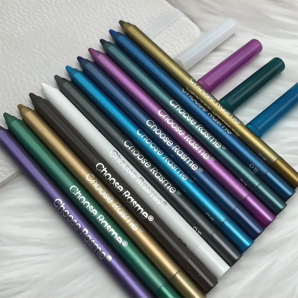 Set di penne per eyeliner arcobaleno coreano da 12 colori impermeabili con effetti scintillanti Evidenziatore facile da colorare Cosmetici per il trucco degli occhi