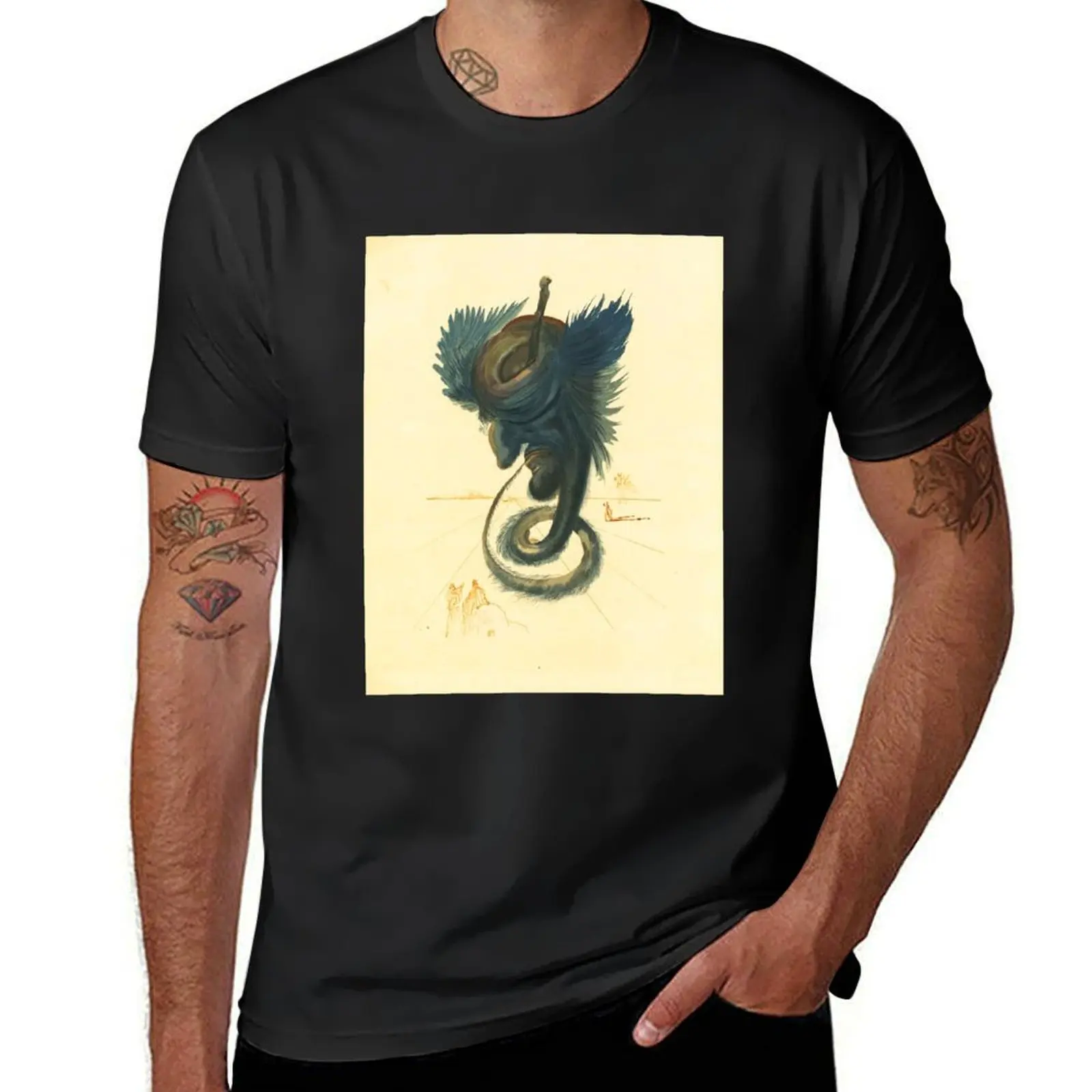 Salvador Dali, 1904-1989, Spain, Salvador Dali Surrealism Art T-Shirt korean fashion customs graphics T-shirt men