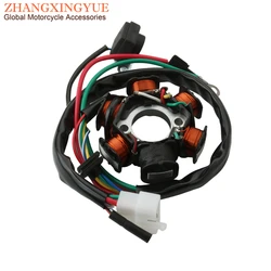 Scooter 6-Coil Magneto Stator For SYM Fancy Peugeot Rapido Vision 50 Kymco DJ50 Fever Kb 50cc 2T