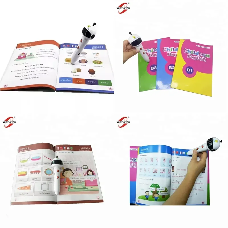 【CHIMU HOME】 Customizable Bilingual Talking Pen for Kids Learning English and Spanish Plastic Reading Pen