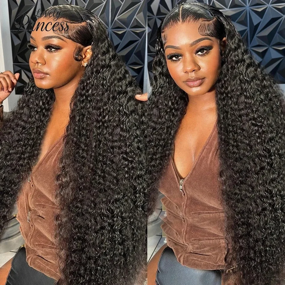 

250 Density 40 Inch 13X4 Deep Wave Hd Lace Frontal Wigs Human Hair Curly Wigs Water Wave 13X6 Lace Front Wig for Black Women Wig