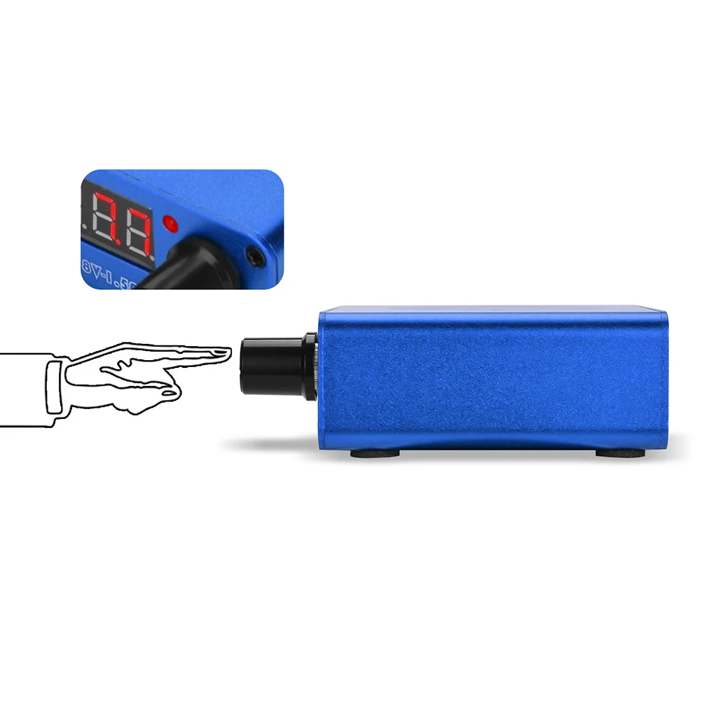 

LED Digital Display USB Aluminum Alloy Tattoo Power Voltage Regulator Blue Screen Stable Performance Tattoos Machine Accessory