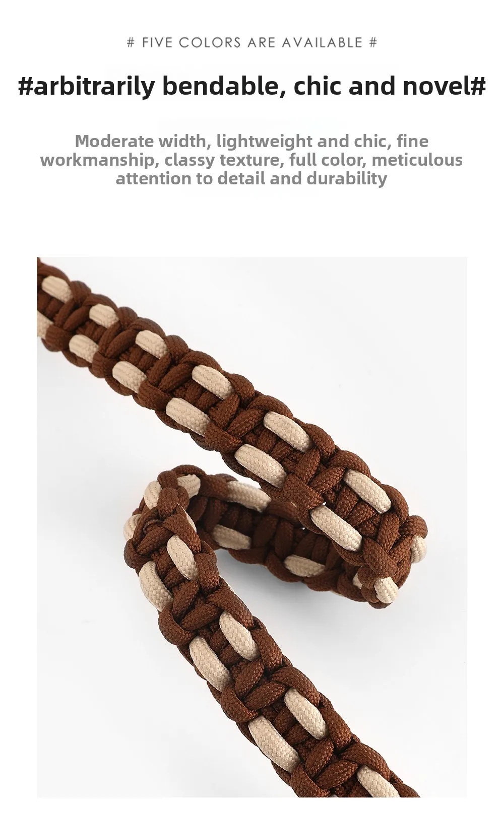 Woven Bag Shoulder Strap For LongchampS Hand Knitting Soft Texture Durable Fashion Good Quality Bag Modification Bag Accessories