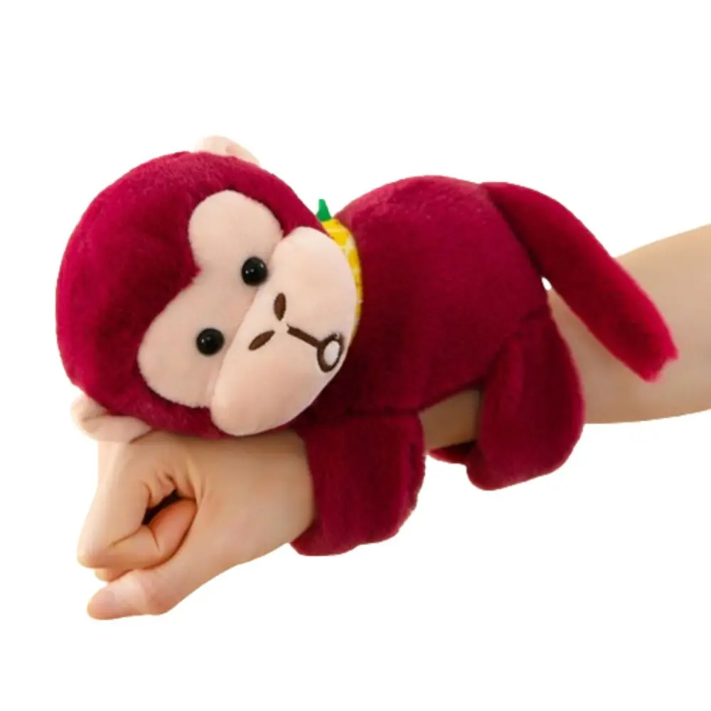 Panda Slap Bracelet Series Monkey Chick Plush Doll Slap Bracelet Simulation Capybara Capybara Plush Wrist Band Home Decor