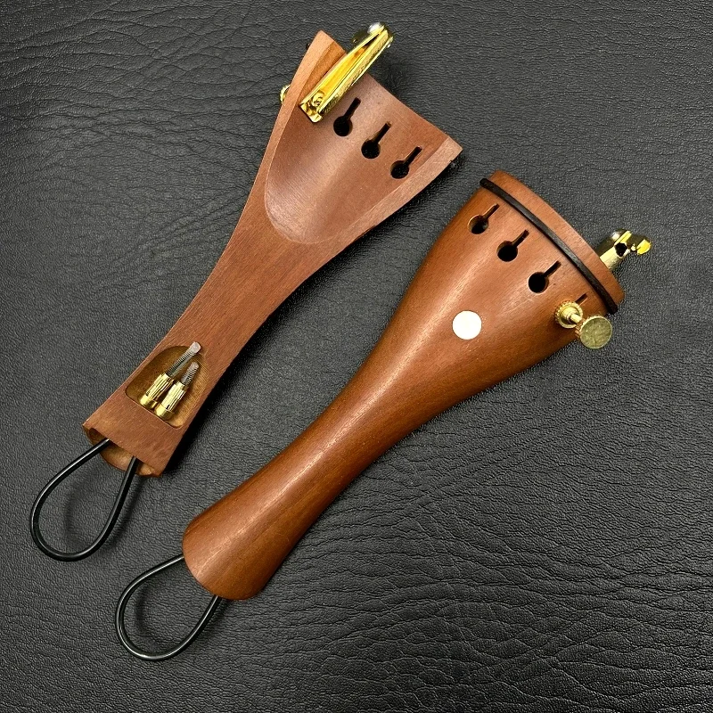 4/4 Tailpieces 1pcs Violin parts Fiddle,  jujube wood/ebony wood/rosewood Tail Piece With Fine Tuners+Nylon Tailgut Tailcord