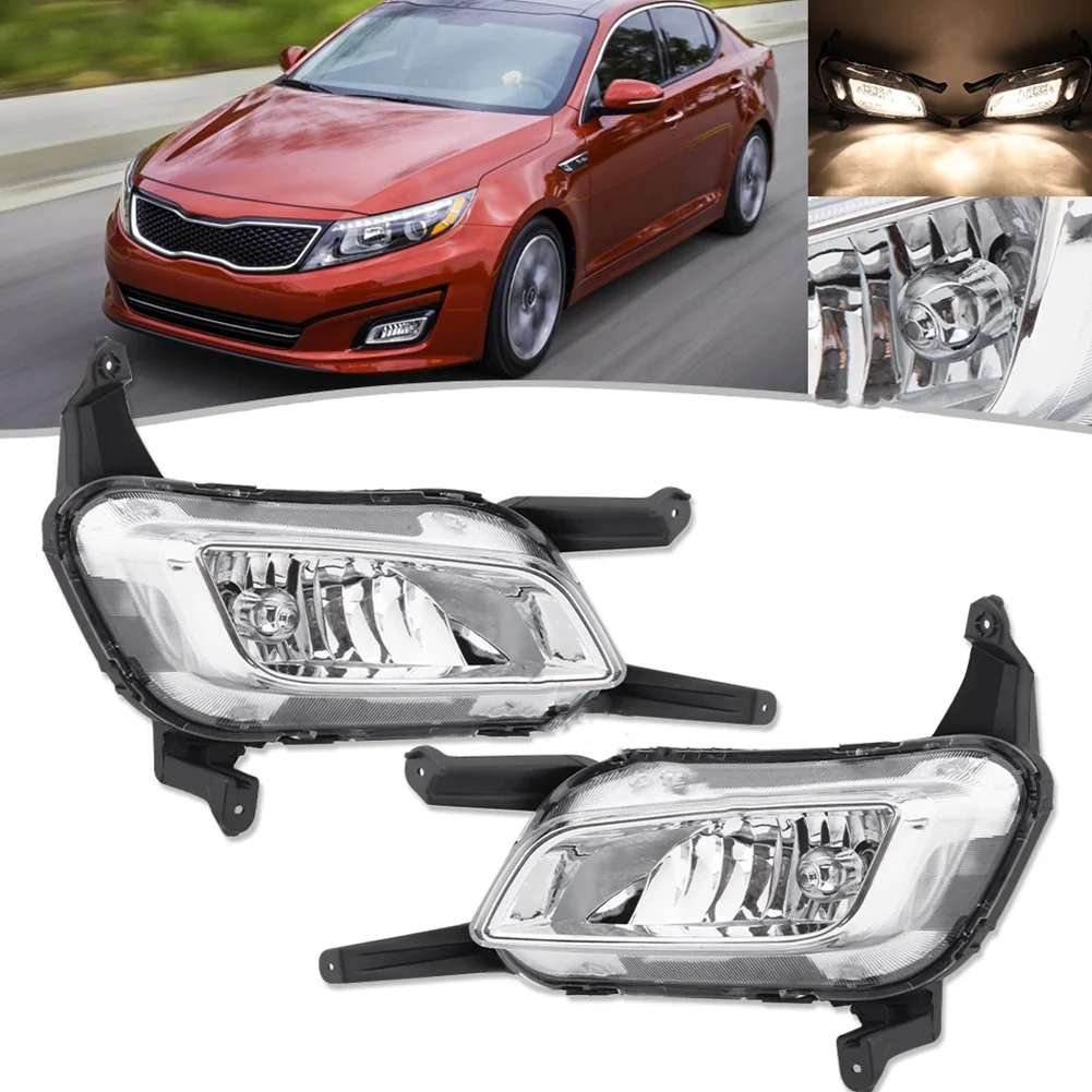 1Pair Car Front Bumper Fog Lights Assembly Driving Lamp Foglight for KIA Optima K5 2014 2015 2016