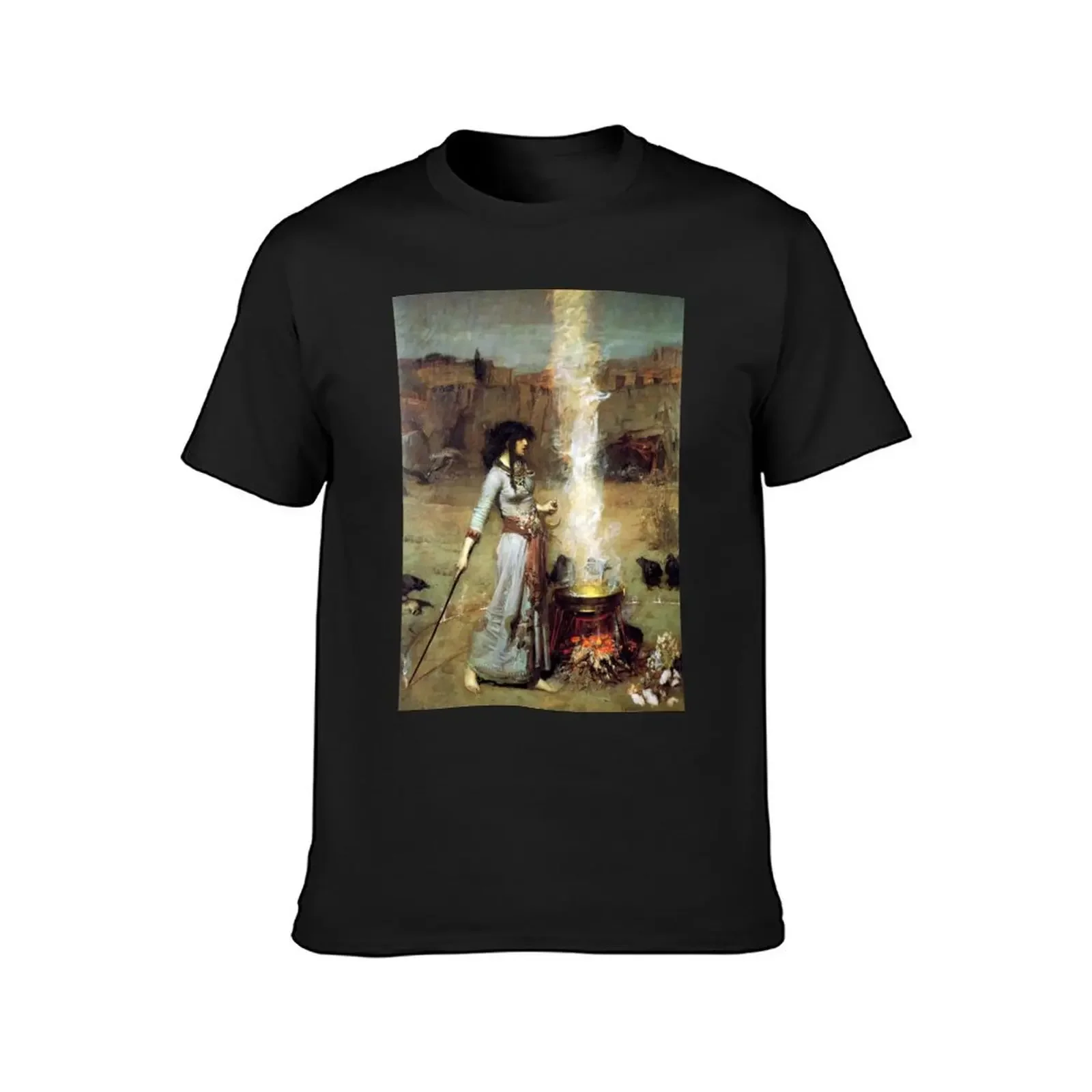 The Magic Circle - John William Waterhouse T-Shirt shirts graphic tops custom t shirt t shirt men 100℅ cotton