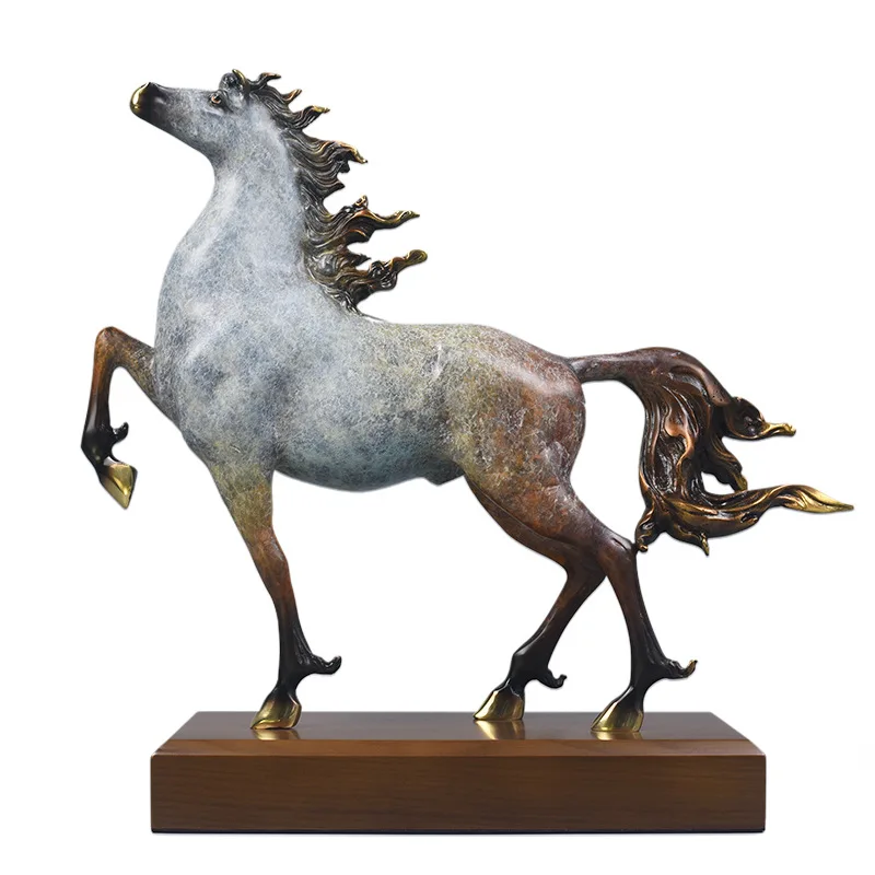Bronze horse ornament living room office desktop horse to successful home