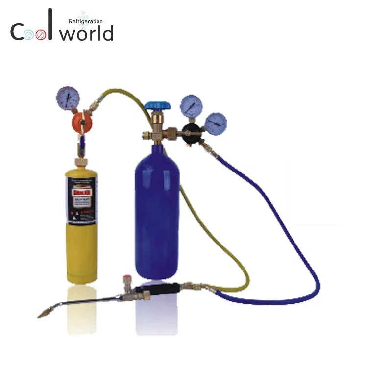 NEW Portable Oxyacetylene Welding Cutting Kit Gas Torch Set With Oxygen Cylinder