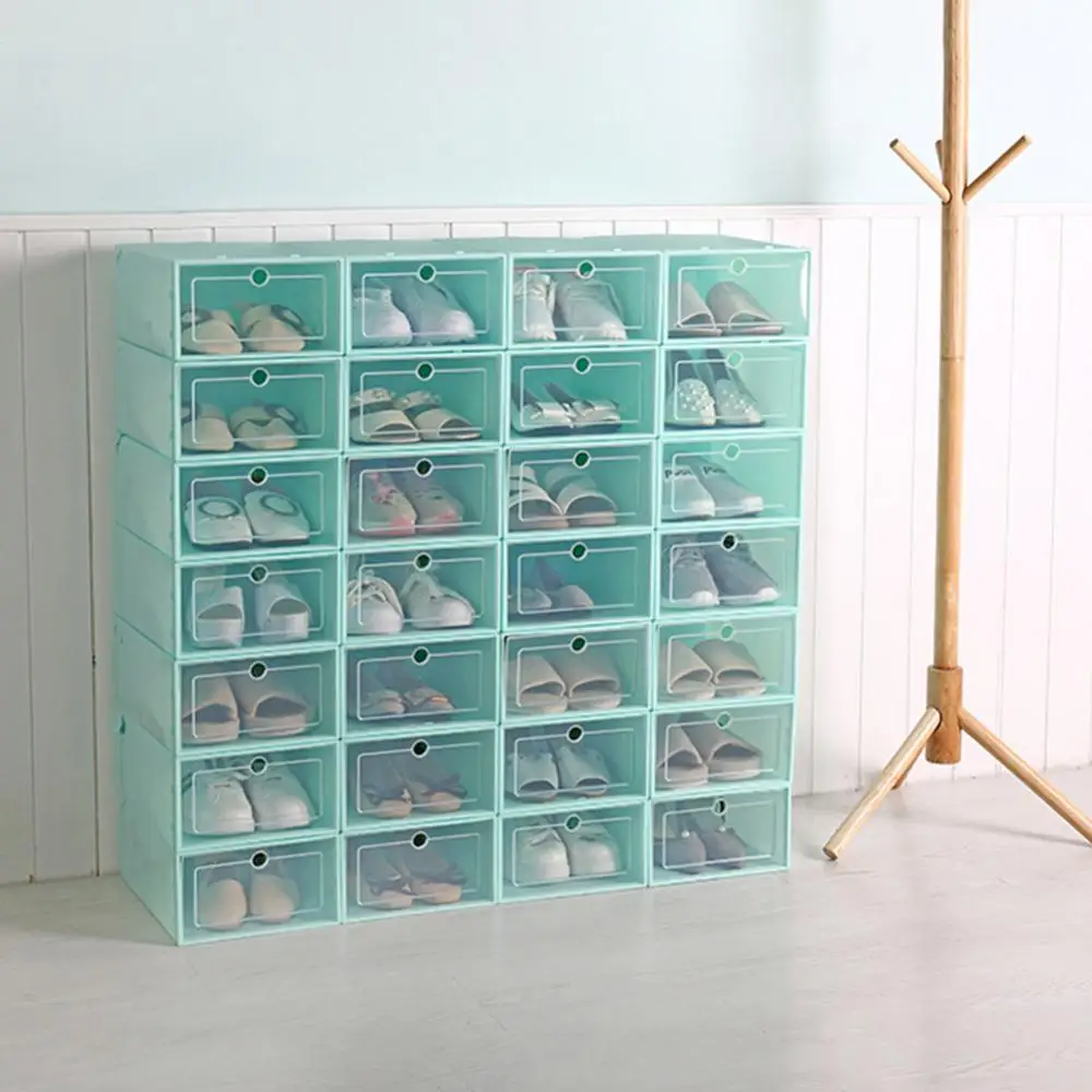 Storage Transparent Shoes Drawer Case Stackable Sundries Box Rack Organizer