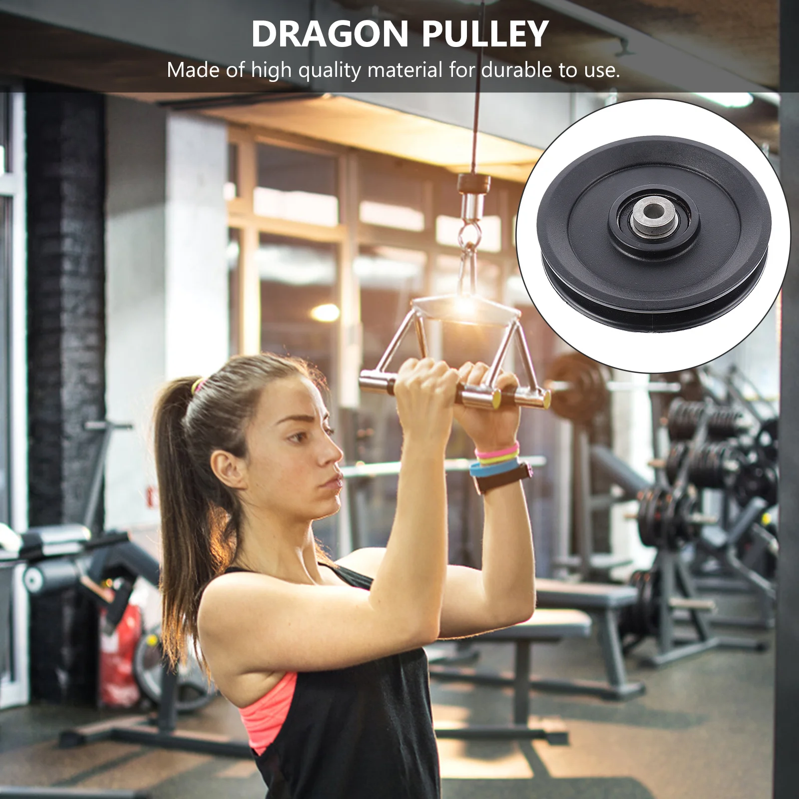 

Gym Pulley Wheel Nylon Material Durable Sturdy Easy Install Fitness Pulley Accessories Parts