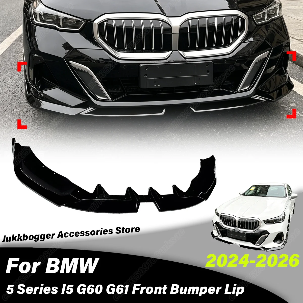 

For Bmw 5 Series I5 G60 G61 2024 2025 2026 M Sport MP Style Automobile Front Bumper Splitter Lip External Decoration Accessories