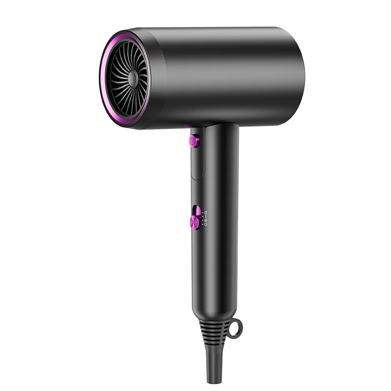 Secador de Pelo Profesional con Viento Fuerte, Aire Caliente y Frío, Secador de Viaje de 2000w con Cepillo, Secador de Iones Negativos