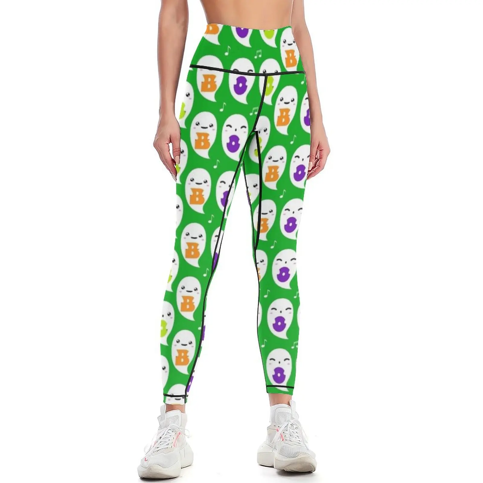 three ghost is holding boo letters Leggings Tight fitting woman Legging sport jogging pants Womens Leggings