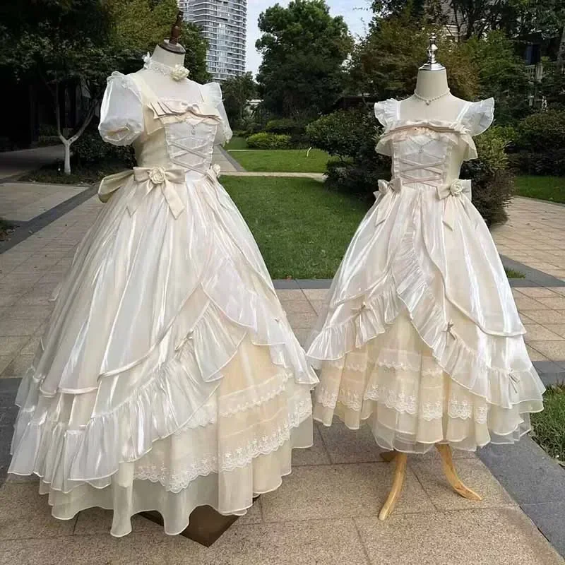 

2023 Lolita Dress Women Summer JSK Lolita Dress Sweet Blue Multilayer Lolita Birthday Party Dress For Young Girls Plus Size XL