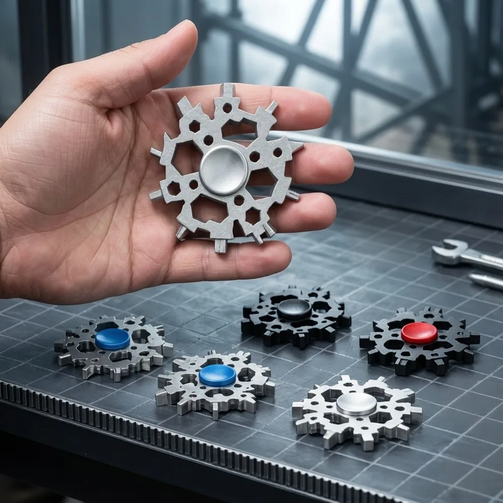 

Многофункциональный металлический ключ-снежинка 23-в-1, спиннер, инструмент EDC, портативный, для улицы, для ремонта, снятия стресса, игрушка для взрослых