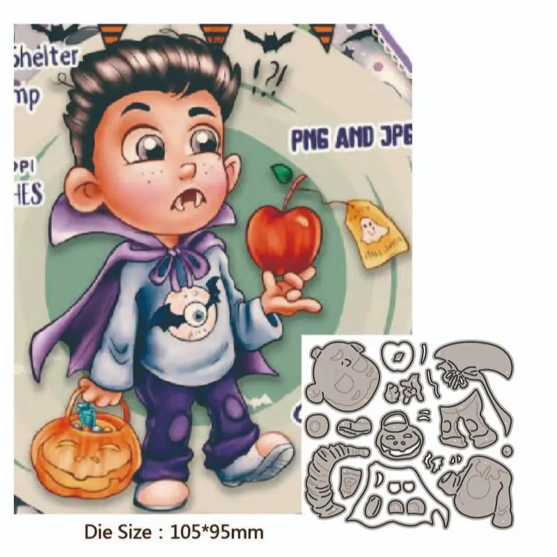 halloween vampire boy Metal Cutting Layering Dies Scrapbook Dies Photo Album Decor DIY Card Craft 2022 new