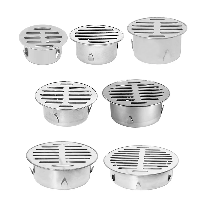 1Pc Multiple Sizes Balcony Drainage Roof Round Flat Floor Drain Cover Replacement Accessories For Drain Pipe Exhaust Pipe End