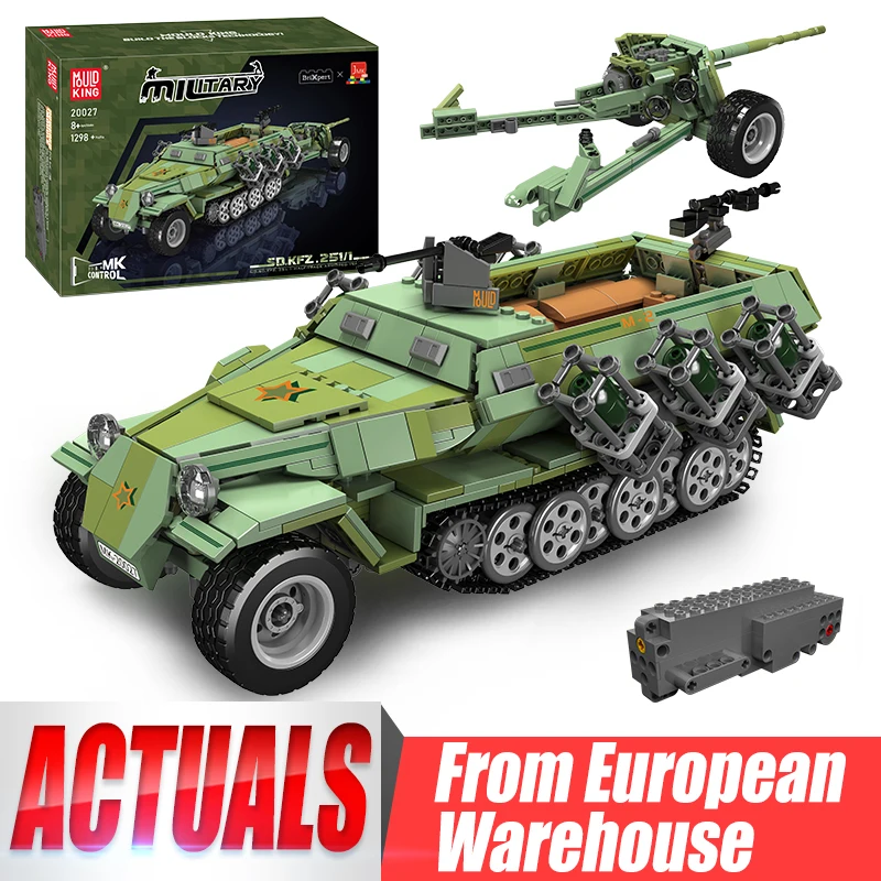 

Mould King 20027 Military Tank Building Block The Half Tracked Armored Vehicle Model Assembly Brick Toys Kids Christmas Gifts