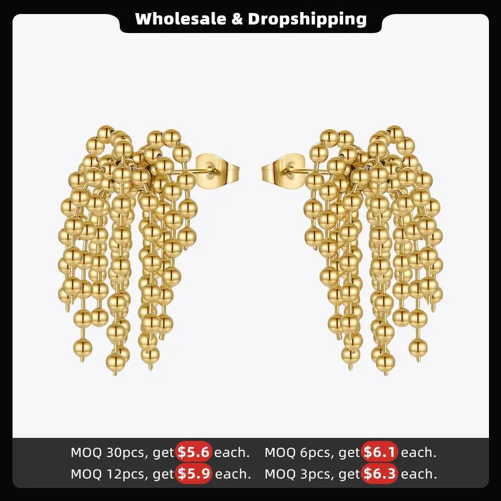 ENFASHION Bouquet Earrings For Women Ball Dangle Earings 2021 Stainless Steel Fashion Jewelry Holiday Pendientes Mujer E211293