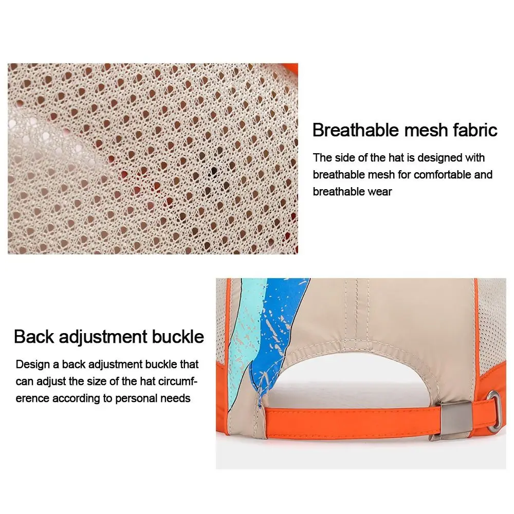 

Повседневная детская бейсбольная кепка с мультяшным принтом, дышащая сетчатая шляпа от солнца, быстросохнущая регулируемая детская кепка Snapback