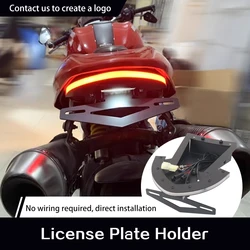 For DUCATI Monster 696 795 796 M1100 EVO Motorcycle Integrated License Plate LED Lights Turn Signal Light
