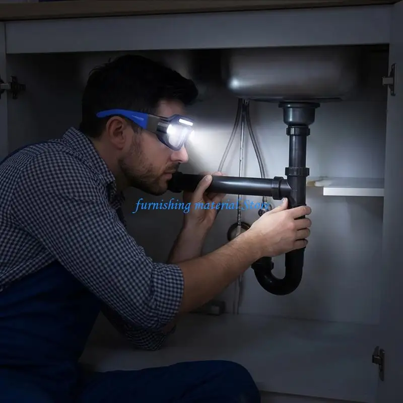 Y5GD Variable Intensity USB C Charging Safety Glasses For Mechanics Building And Emergency Repairs