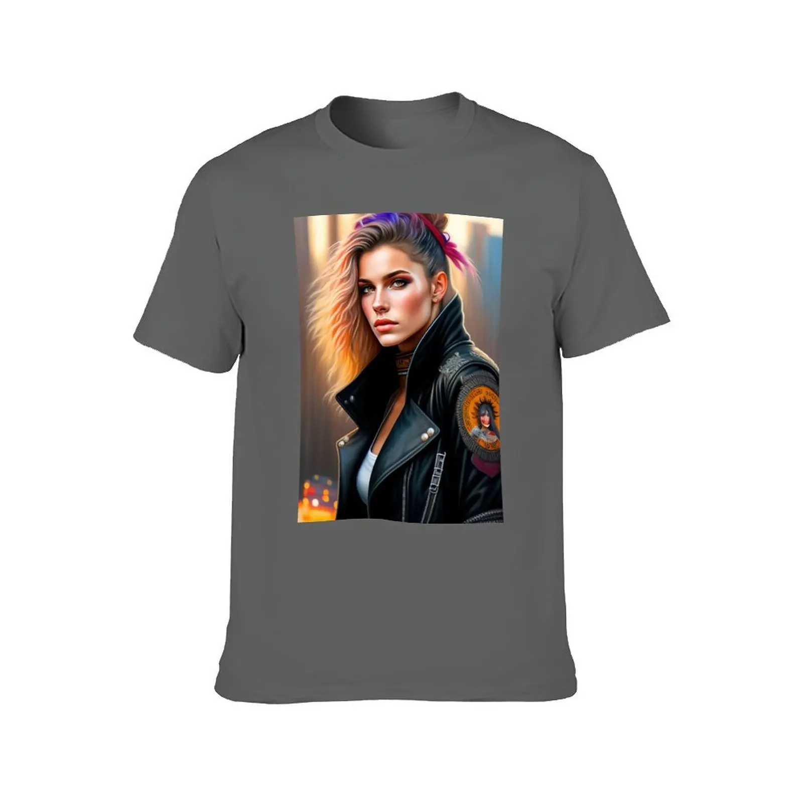 القوطية مثير أنيمي فتاة Stablediffusion Ai الفن الخيال لطيف Steampunk فتاة Midjourney أنيمي شخصيات Cyberpunk مانغا كا تي شيرت #2