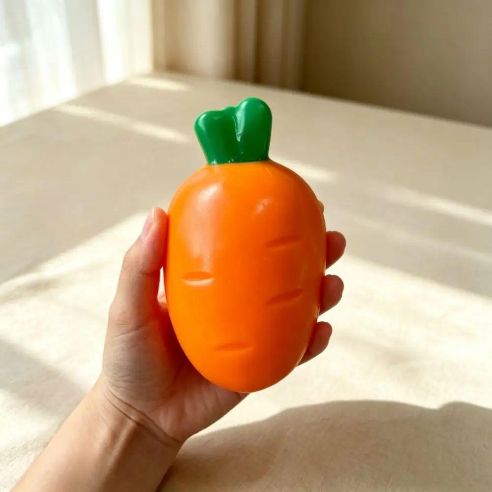 Creative Hand Relax Crispy Carrot Shapable Handmade Crunchy Squeeze Cute Pinch Blocks Filled Squishy Student Prize